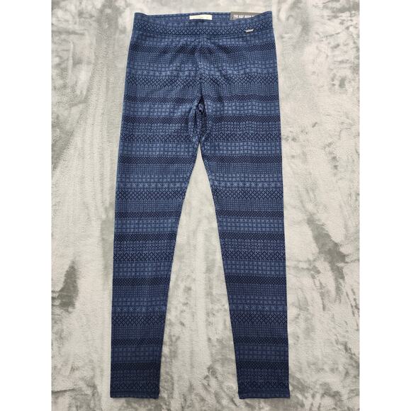 NEW Abercrombie & Fitch The A&F High Rise Legging Size M Blue Geometric Print - Picture 1 of 11